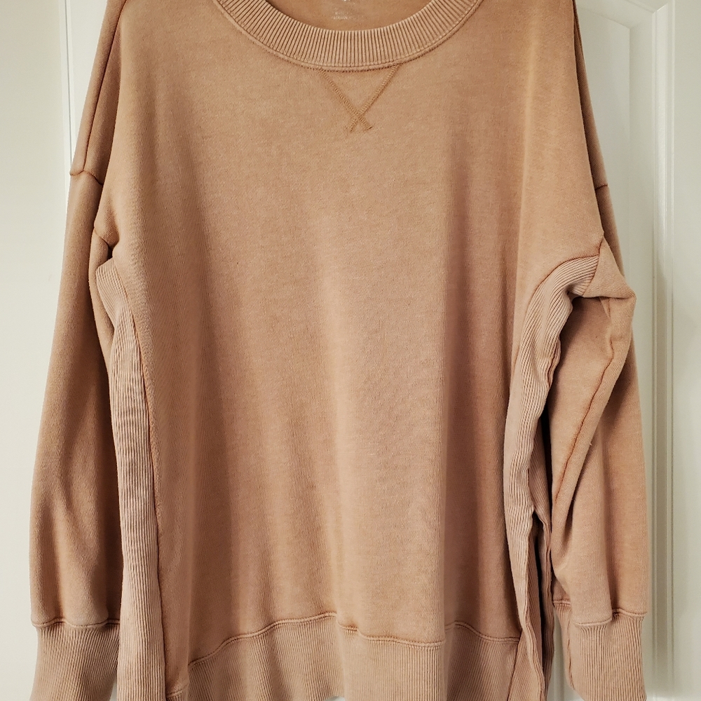 Aerie oversized crew neck tunic sweatshirt size L